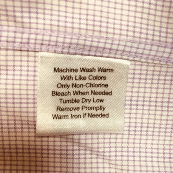 Joseph & Feiss 3X light purple striped long-sleeve button up shirt - Picture 7 of 8